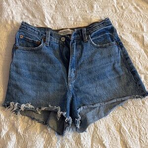 Abercrombie & Fitch Distressed Blue Jean Shorts